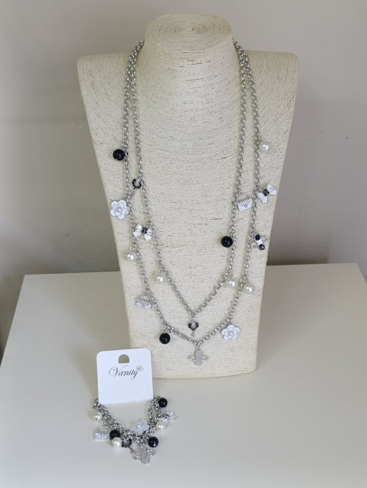 Set Collana Ciondoli Argento