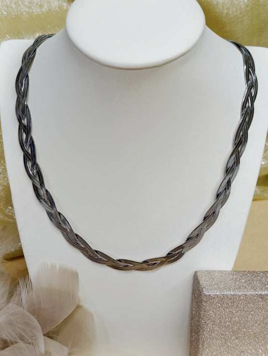 Collana VANITY SNAKE TRIPLA INTRECCIATA Silver