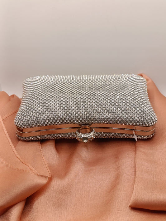 Borsetta Cerimonia Clutch Argento