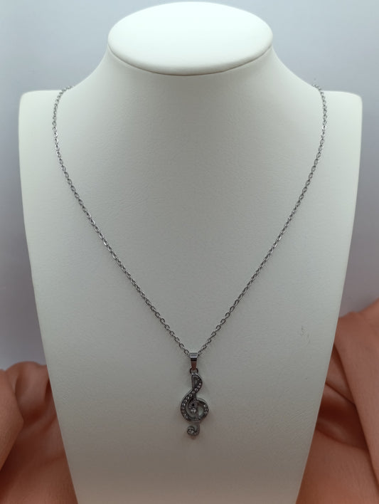 Collana Chiave di Violino Argento