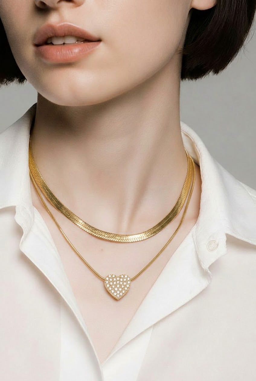 Collana Snake Cuore